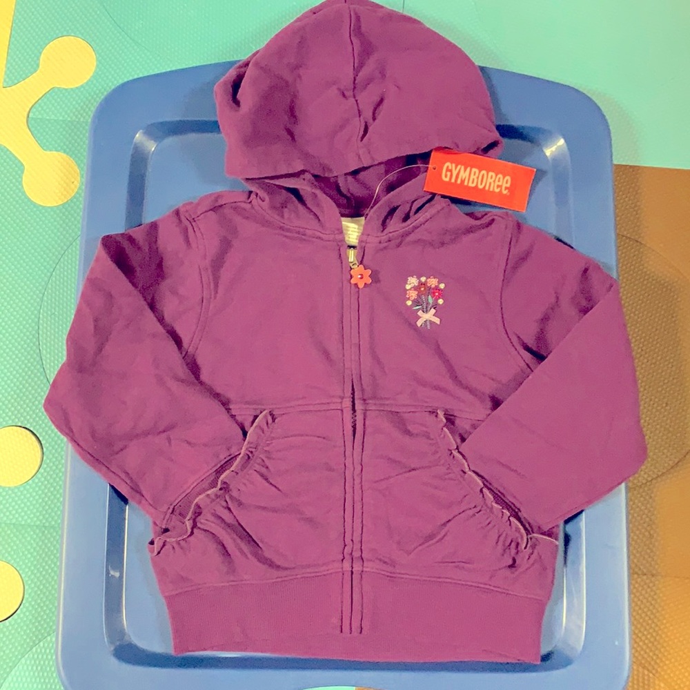 Gymboree NWT hooded zip up sweatshirt size 5